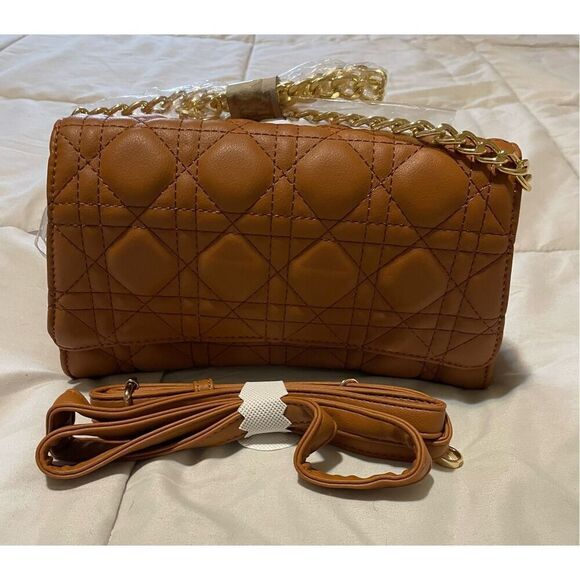 Alyssa Vegan Quilted Crossbody Bag - Picture 1 of 11